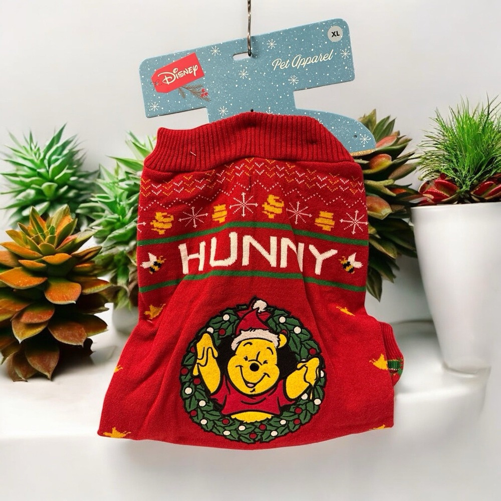 Disney Winnie The Pooh "Hunny" Sweater Dog Christmas Halloween Dog Costume L